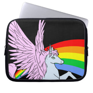 Corey Tiger 80er Unicorn Rainbow Laptopschutzhülle