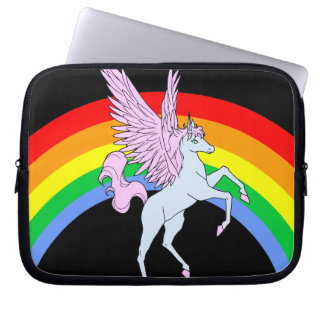 Corey Tiger 80er Unicorn Rainbow Laptopschutzhülle