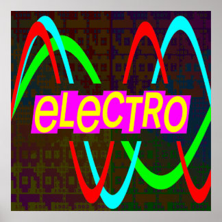Corey Tiger 80er Vintag Electro Poster