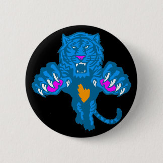 Corey Tiger 80er Vintag Fierce Pouncing Tiger Button