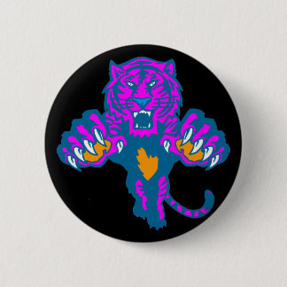 Corey Tiger 80er Vintag Fierce Pouncing Tiger Button