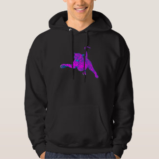 Corey Tiger 80er Vintag Fierce Pouncing Tiger Hoodie
