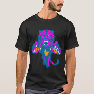 Corey Tiger 80er Vintag Fierce Pouncing Tiger T-Shirt