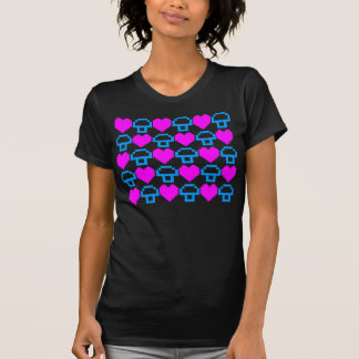Corey Tiger 80er Vintag Hearts Mushrooms T-Shirt