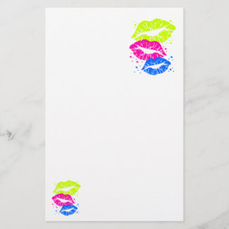 Corey Tiger 80er Vintag Lips & Stars Kisses Briefpapier