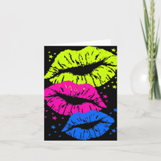 Corey Tiger 80er Vintag Lips & Stars Kisses Karte