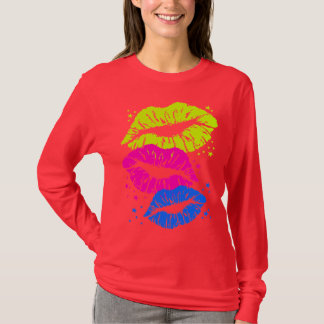 Corey Tiger 80er Vintag Lips & Stars Kisses T-Shirt