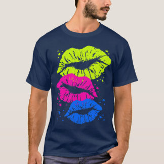 Corey Tiger 80er Vintag Lips & Stars Kisses T-Shirt