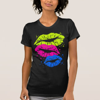 Corey Tiger 80er Vintag Lips & Stars Kisses T-Shirt
