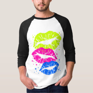 Corey Tiger 80er Vintag Lips & Stars Kisses T-Shirt