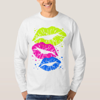 Corey Tiger 80er Vintag Lips & Stars Kisses T-Shirt