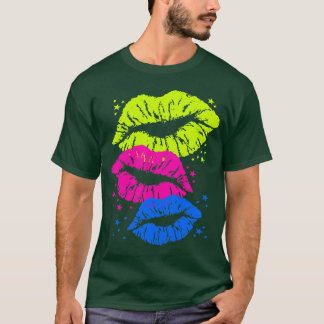 Corey Tiger 80er Vintag Lips & Stars Kisses T-Shirt