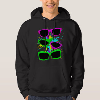Corey Tiger 80er Vintag Neon Sonnenbrille Spritzer Hoodie
