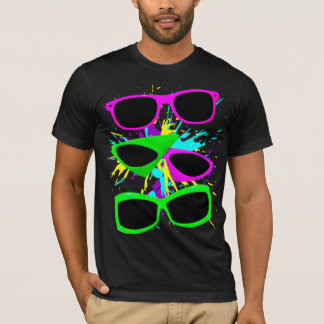 Corey Tiger 80er Vintag Neon Sonnenbrille Spritzer T-Shirt
