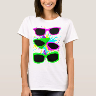 Corey Tiger 80er Vintag Neon Sonnenbrille Spritzer T-Shirt