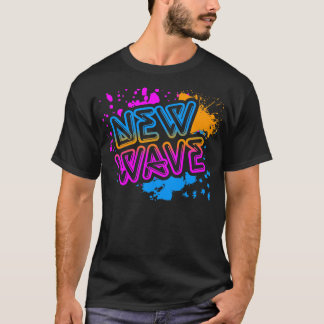 Corey Tiger 80er Vintag New Wave Neon Spritzer T-Shirt