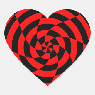 Corey Tiger 80er Vintag Op Art Herz-Aufkleber