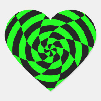 Corey Tiger 80er Vintag Op Art Herz-Aufkleber