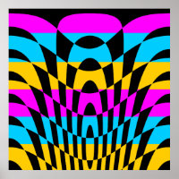 Corey Tiger 80er Vintag Op Art