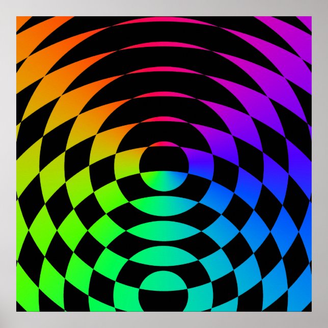 Corey Tiger 80er Vintag Op Art Poster (Vorne)