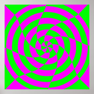 Corey Tiger 80er Vintag Op Art Poster