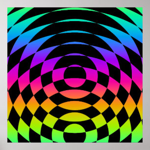 Corey Tiger 80er Vintag Op Art Poster