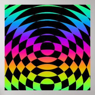 Corey Tiger 80er Vintag Op Art Poster