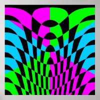 Corey Tiger 80er Vintag Op Art