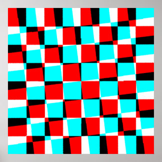 Corey Tiger 80er Vintag Op Art Poster