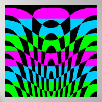 Corey Tiger 80er Vintag Op Art