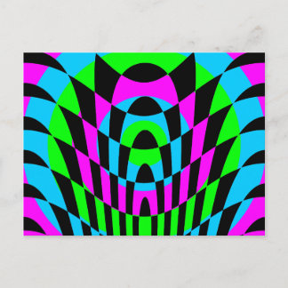 Corey Tiger 80er Vintag Op Art Postkarte