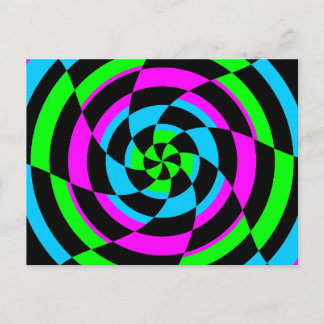 Corey Tiger 80er Vintag Op Art Postkarte