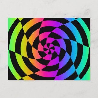 Corey Tiger 80er Vintag Op Art Postkarte