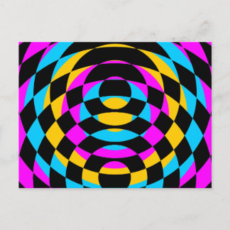 Corey Tiger 80er Vintag Op Art Postkarte