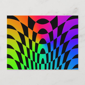 Corey Tiger 80er Vintag Op Art Postkarte