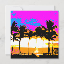 Corey Tiger 80er Vintag Palm Trees Sunset
