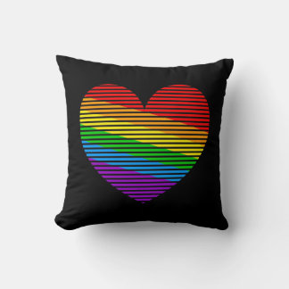 Corey Tiger 80er Vintag Retro Rainbow Liebe Herz Kissen