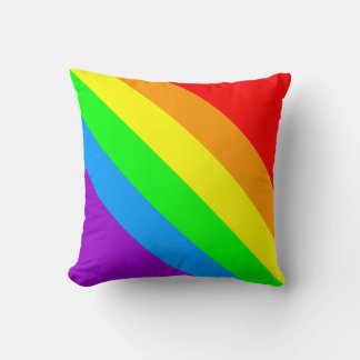 Corey Tiger 80er Vintag Retro Regenbogen Streifen Kissen
