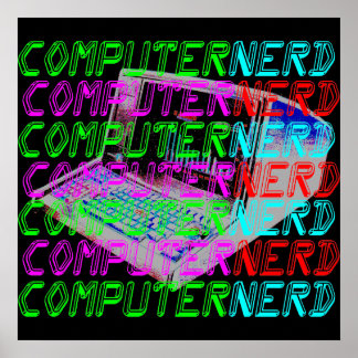 Corey Tiger 80er Vintag Style Computer Nerd Poster