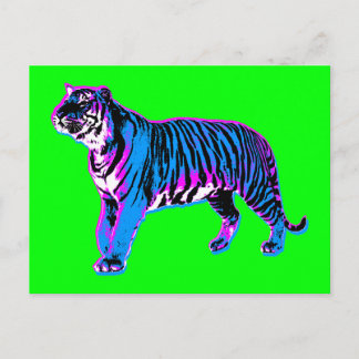 Corey Tiger 80er Vintag Tiger (grün) Postkarte