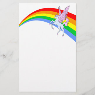 Corey Tiger 80er Vintag Unicorn Rainbow Briefpapier