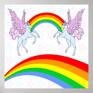 Corey Tiger 80er Vintag Unicorns Rainbows Stars Poster