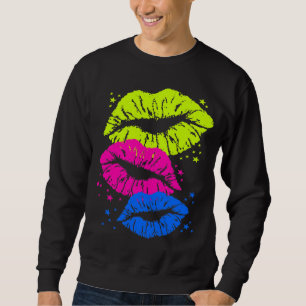 Corey Tiger 80er Vintage Lips & Stars Kisses Sweatshirt