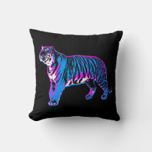 Corey Tiger 80er Vintage Neon Blau Tiger