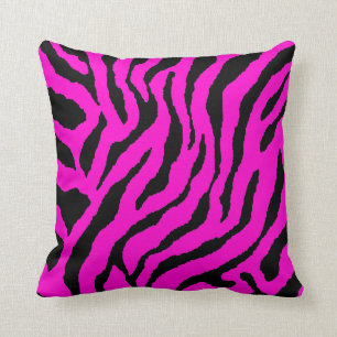 Corey Tiger-80er Vintage Neontierstreifen Kissen