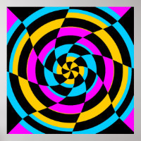 Corey Tiger 80er Vintage Op Art