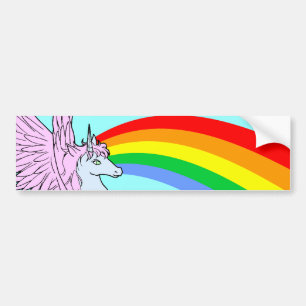 Corey Tiger-80er Vintager Artunicorn-Regenbogen Autoaufkleber