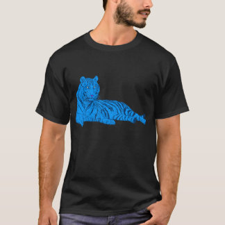 COREY TIGER 80's BLAUE LOUNGE TIGER T-Shirt