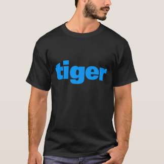 COREY TIGER 80's BLAUE TIGER EINFACH T-Shirt