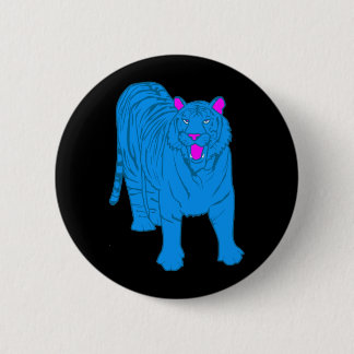 COREY TIGER 80's BLAUE TIGER STEHEND Button